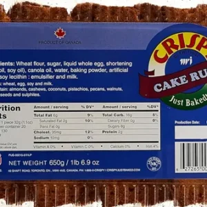 Crispy Cake Rusk Sugar Free 650 gms