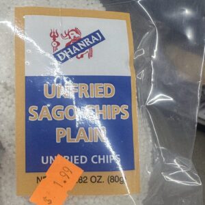 Dhanraj Unfried Sago Chips Plain 80 gms