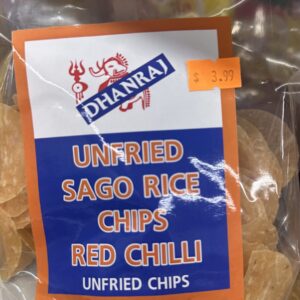 Dhanraj Unfried Sago Chips Red Chilli 200 gms
